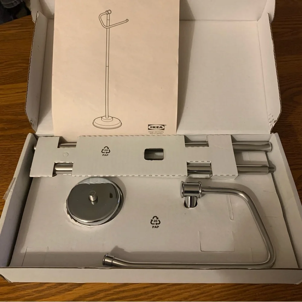 IKEA BALUNGEN 16043 Free Standing Toilet Tissue Paper Holder New In Box